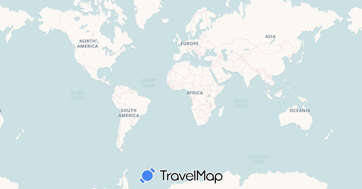 TravelMap itinerary: driving, bus, plane, train, boat, tuk tuk, van, doblo 7places... avec barres de toit gonflables!!!, pickup in United Arab Emirates, Argentina, Bolivia, Brazil, Chile, Colombia, Egypt, France, Greece, Peru, Philippines, Thailand, Tanzania, Uruguay, South Africa (Africa, Asia, Europe, South America)